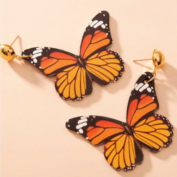 COLORFUL BUTTERFLY EARRINGS - Picture 2 of 5